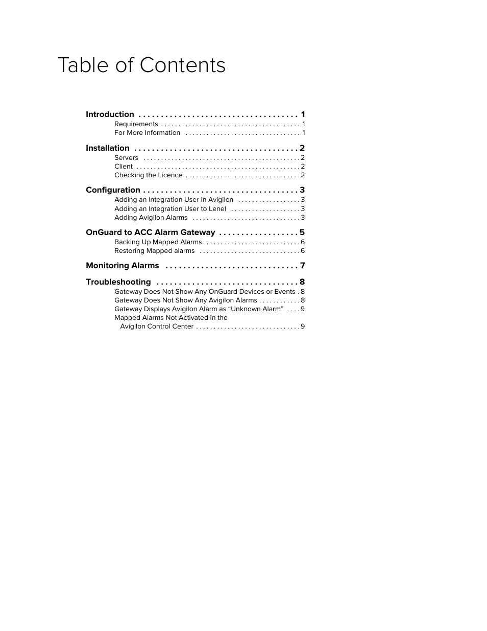 Avigilon Lenel OnGuard to ACC Alarm Gateway Integration User Manual | Page 3 / 12