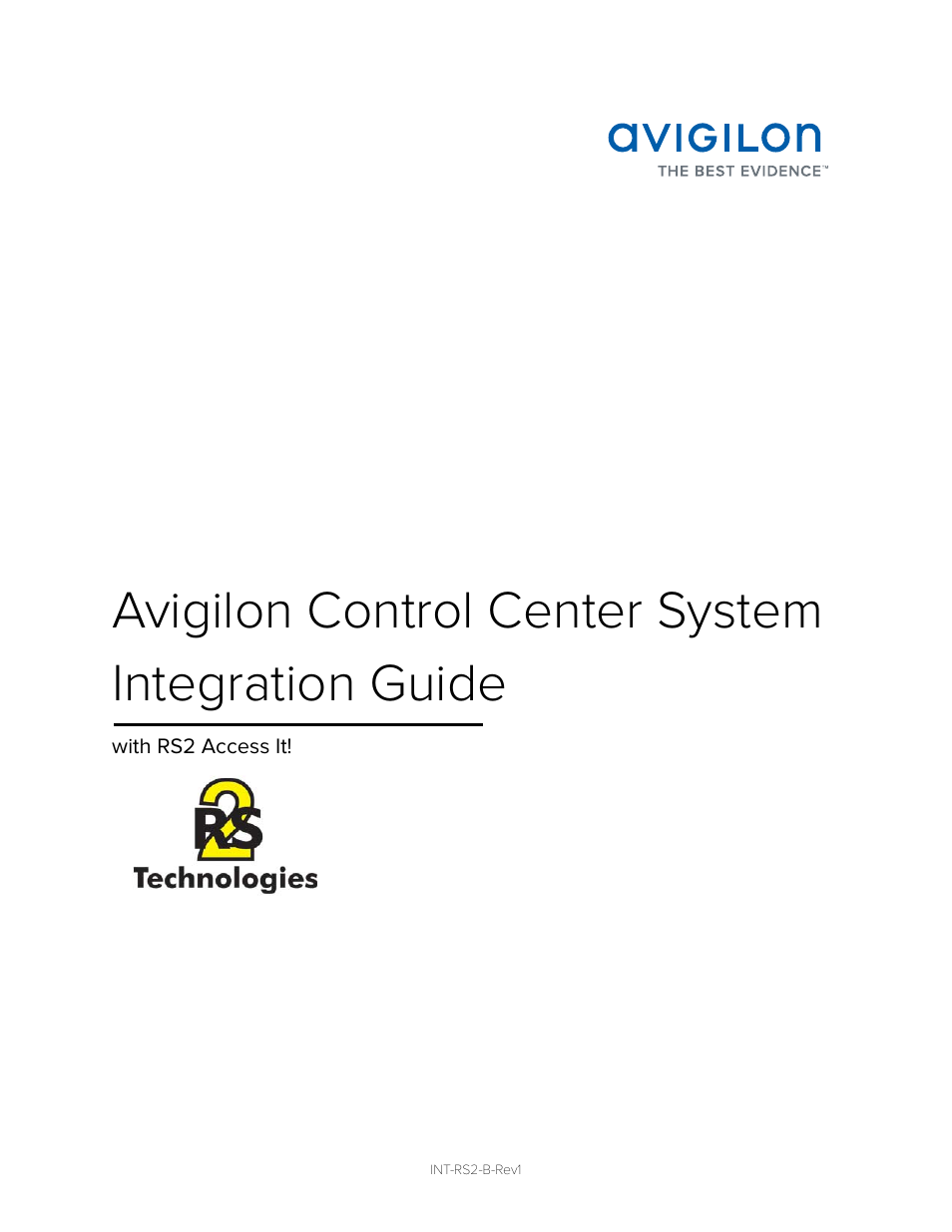 Avigilon RS2 AccessIt Integration User Manual | 7 pages