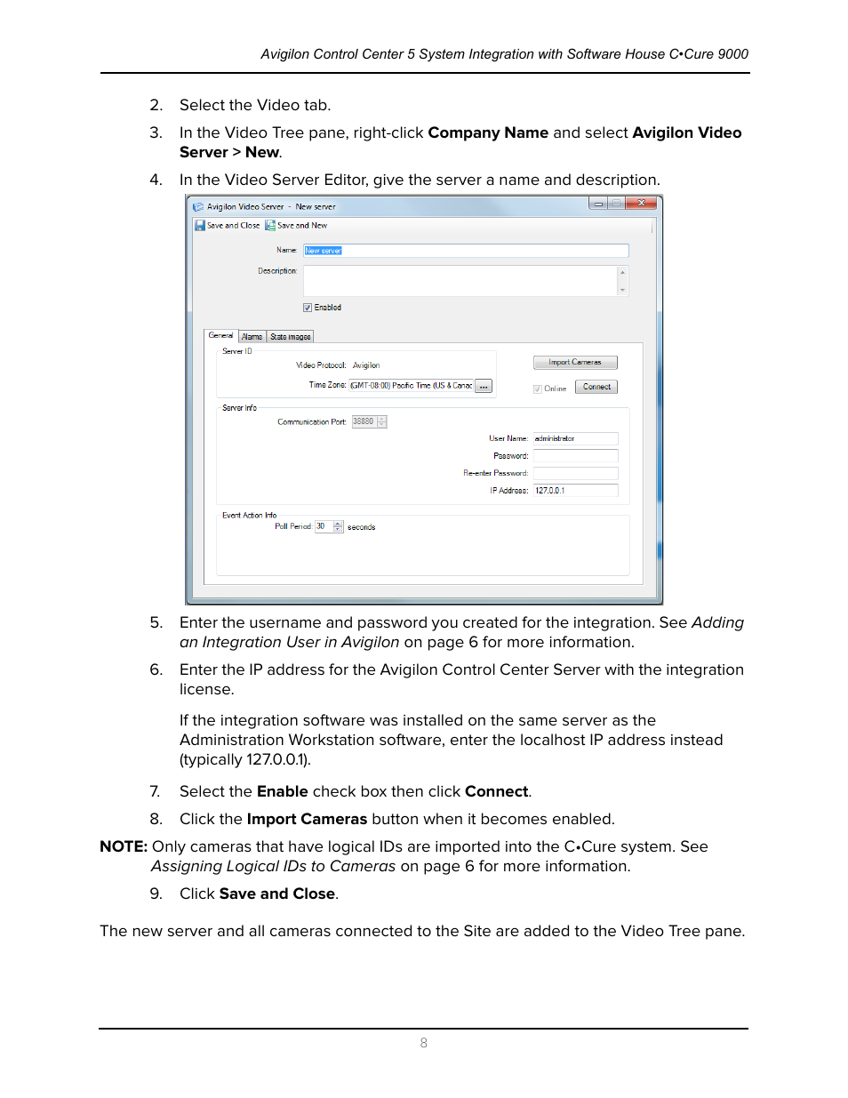 Avigilon Software House CCURE 9000 Integration User Manual | Page 11 / 16