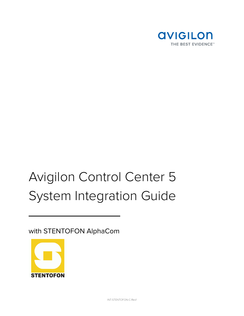 Avigilon Stentofon AlphaCom Integration User Manual | 14 pages