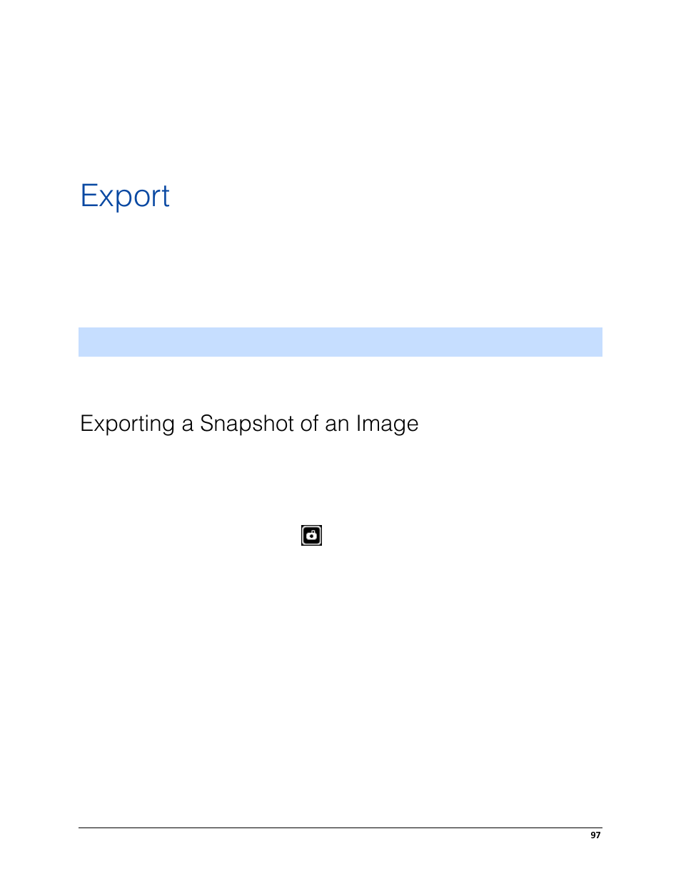 Export, Exporting a snapshot of an image | Avigilon ACC Core Client Version 4.12 User Manual | Page 103 / 134