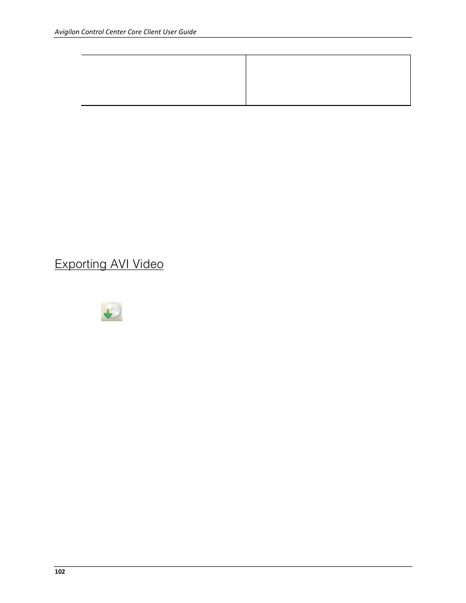Exporting avi video | Avigilon ACC Core Client Version 4.12 User Manual | Page 108 / 134