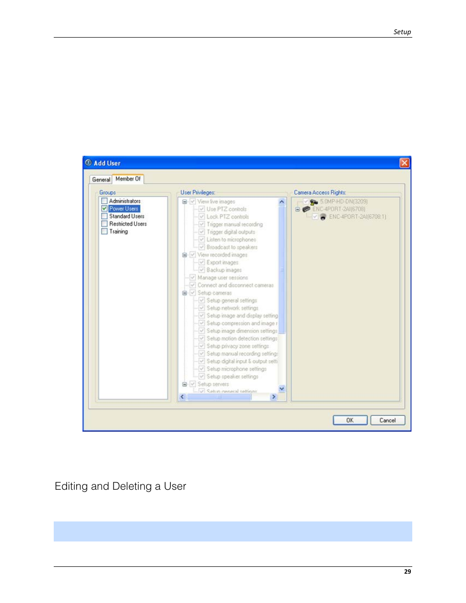 Editing and deleting a user | Avigilon ACC Core Client Version 4.12 User Manual | Page 35 / 134