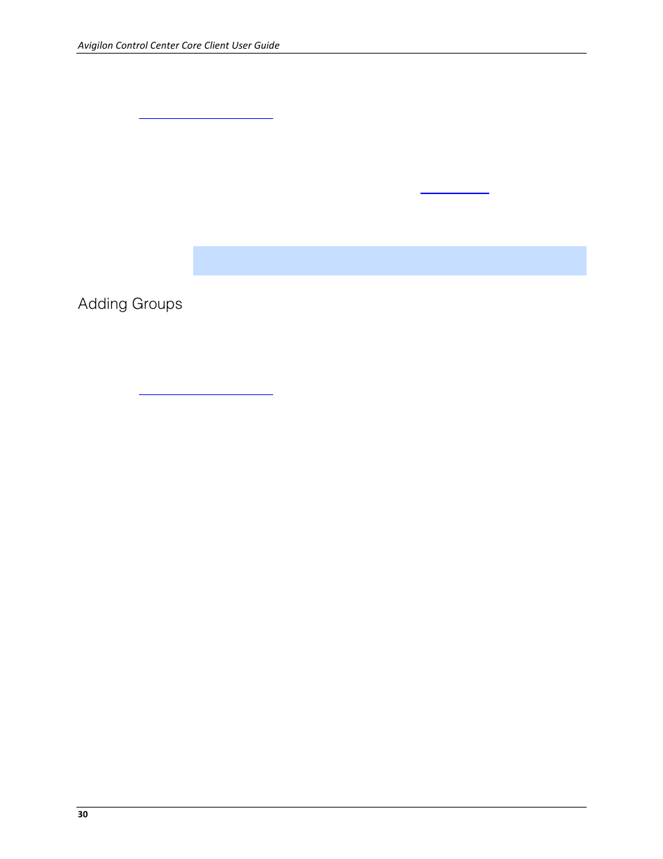 Adding groups | Avigilon ACC Core Client Version 4.12 User Manual | Page 36 / 134