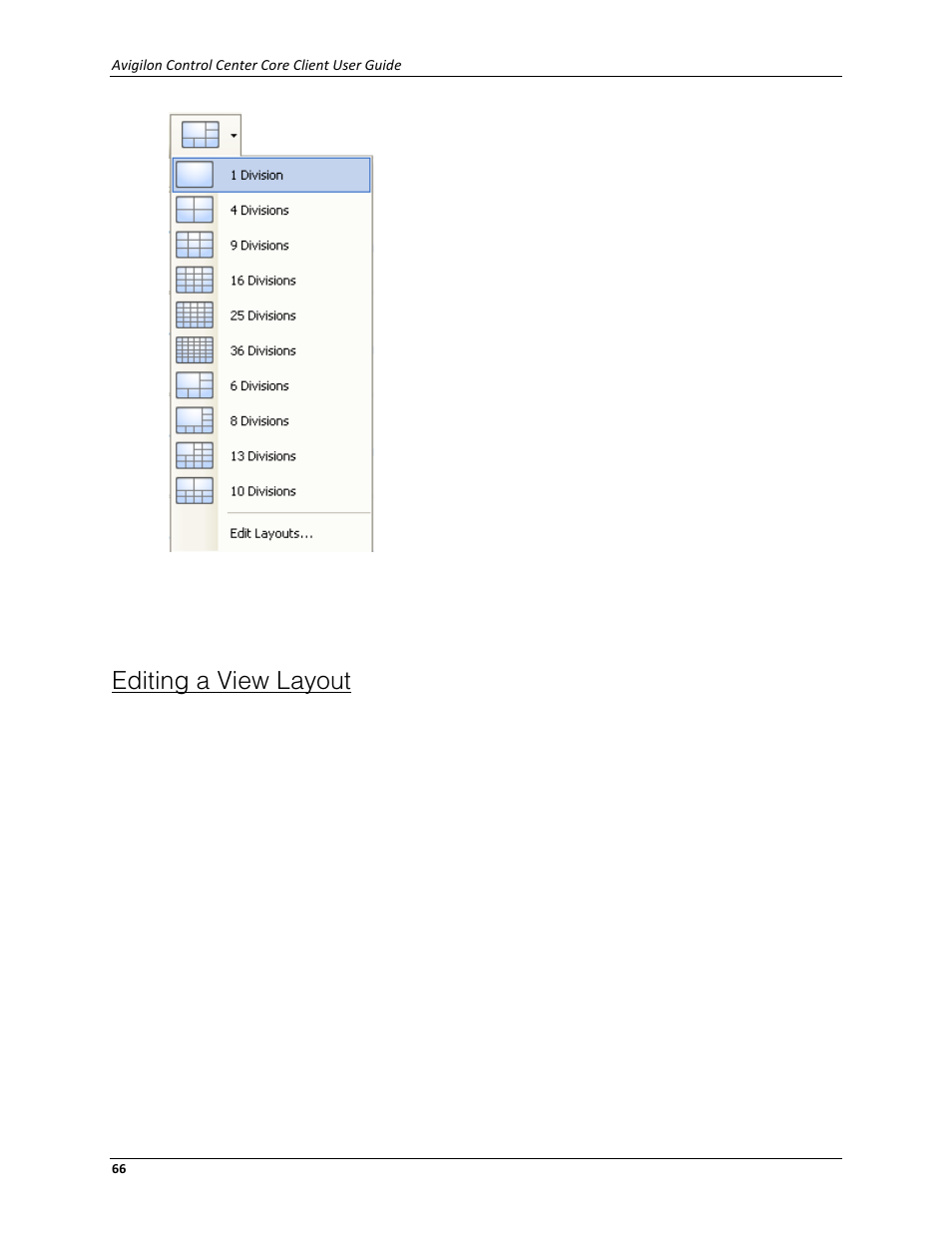 Editing a view layout | Avigilon ACC Core Client Version 4.12 User Manual | Page 72 / 134