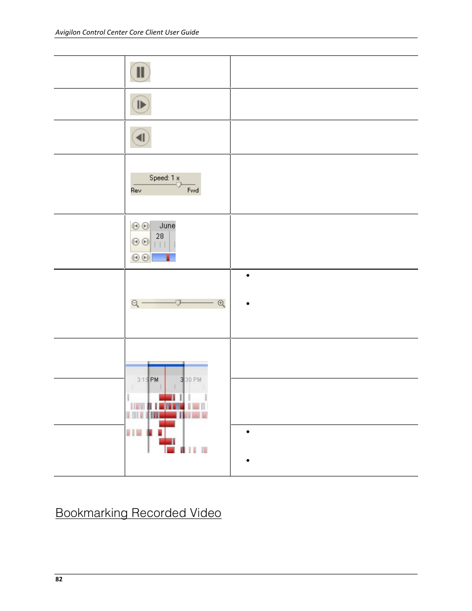 Bookmarking recorded video | Avigilon ACC Core Client Version 4.12 User Manual | Page 88 / 134