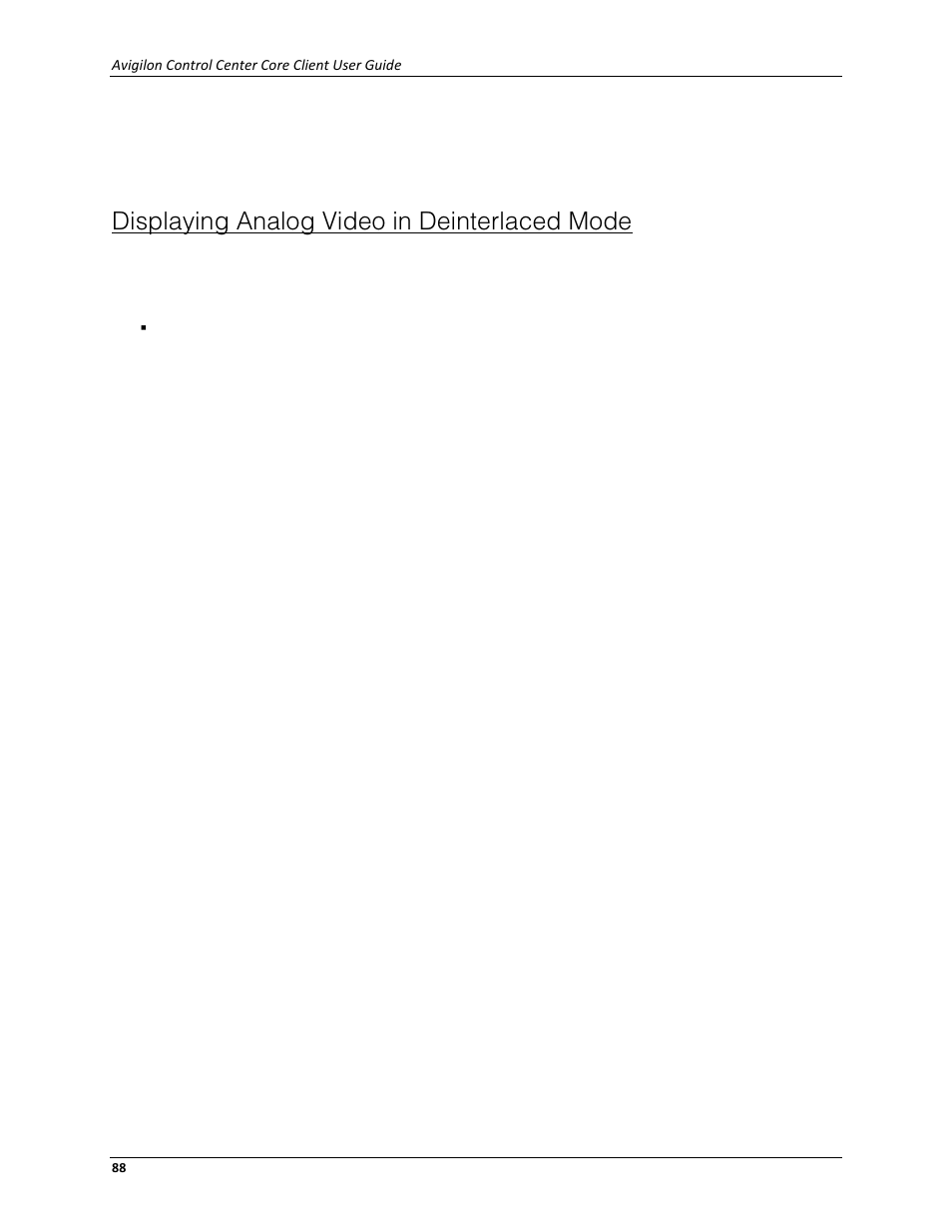 Displaying analog video in deinterlaced mode | Avigilon ACC Core Client Version 4.12 User Manual | Page 94 / 134