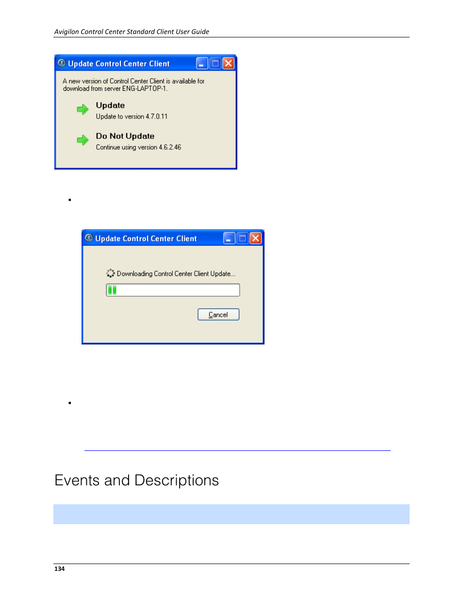 Events and descriptions | Avigilon ACC Standard Client Version 4.12 User Manual | Page 142 / 159