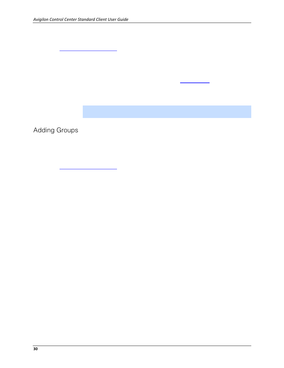 Adding groups | Avigilon ACC Standard Client Version 4.12 User Manual | Page 38 / 159