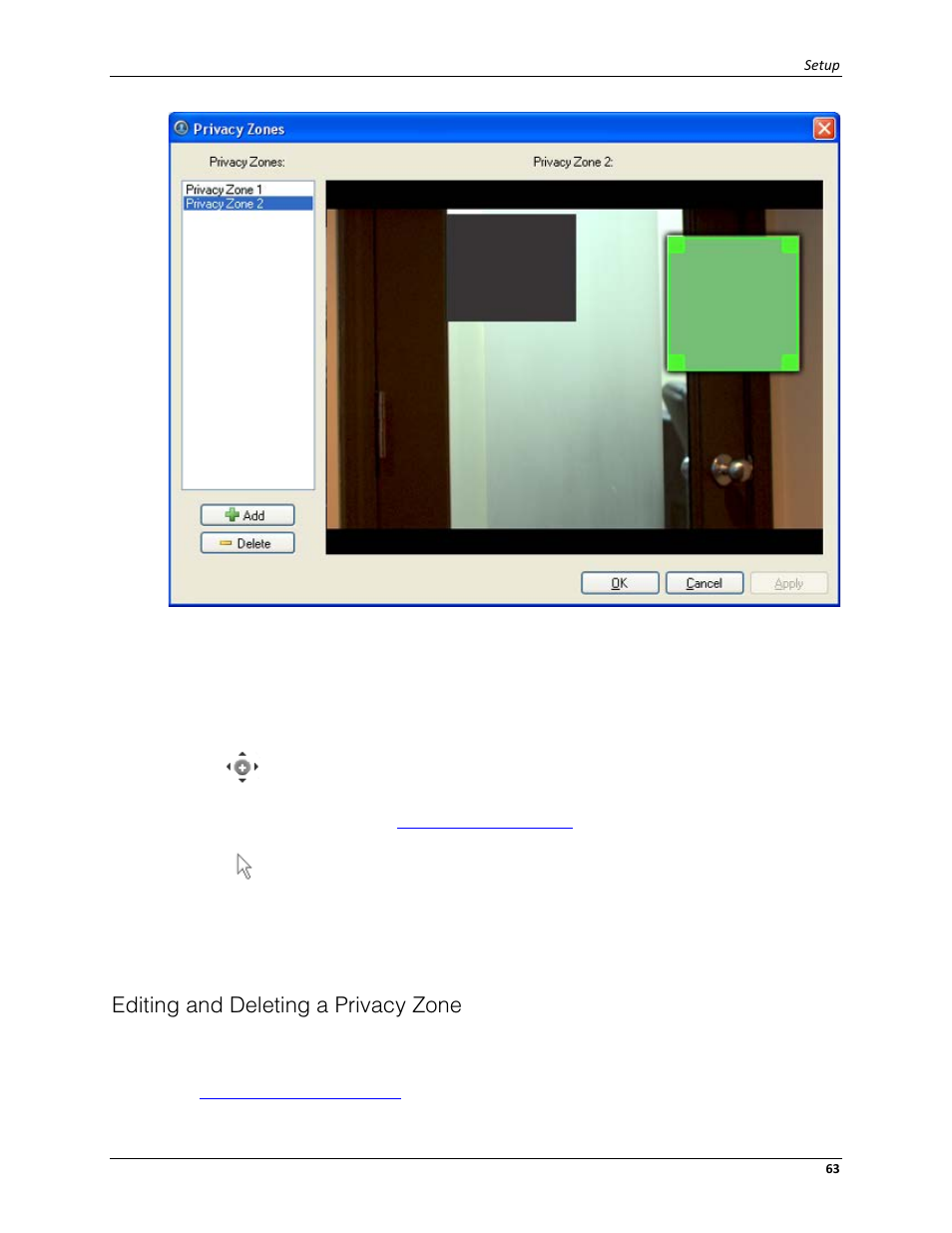 Editing and deleting a privacy zone | Avigilon ACC Standard Client Version 4.12 User Manual | Page 71 / 159