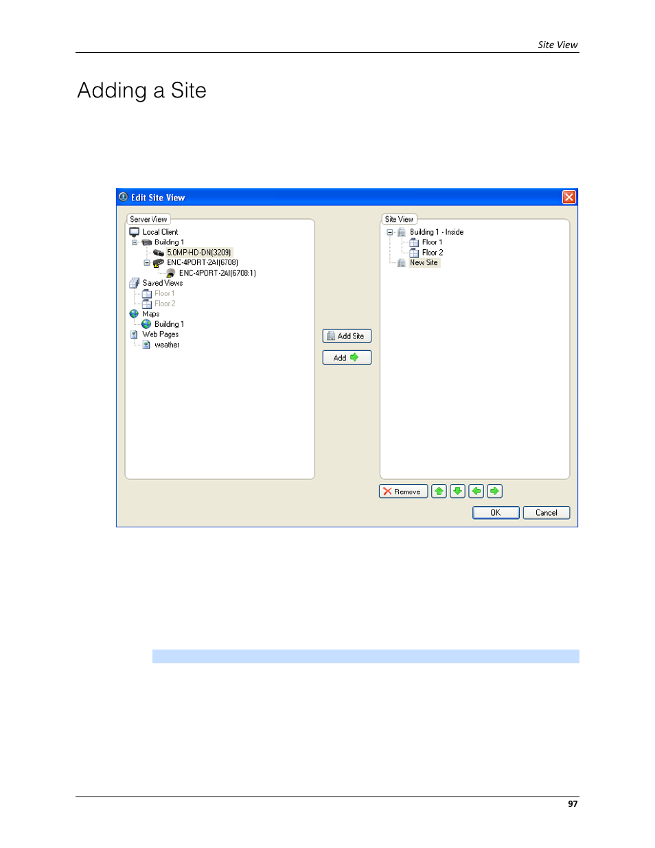 Adding a site | Avigilon ACC Enterprise Client Version 4.12 User Manual | Page 105 / 214