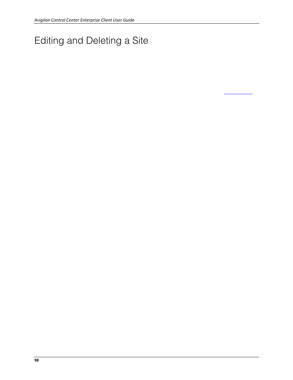 Editing and deleting a site | Avigilon ACC Enterprise Client Version 4.12 User Manual | Page 106 / 214