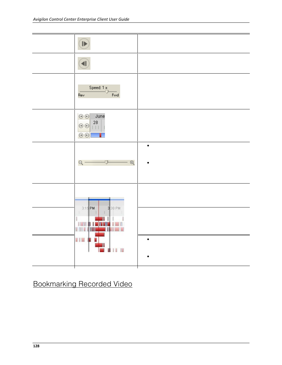 Bookmarking recorded video | Avigilon ACC Enterprise Client Version 4.12 User Manual | Page 136 / 214