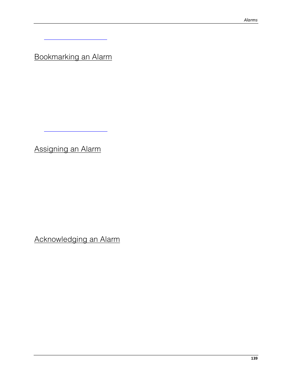 Bookmarking an alarm, Assigning an alarm, Acknowledging an alarm | Avigilon ACC Enterprise Client Version 4.12 User Manual | Page 147 / 214