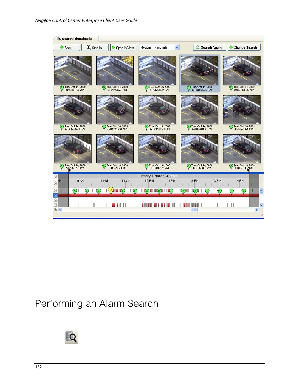 Performing an alarm search | Avigilon ACC Enterprise Client Version 4.12 User Manual | Page 160 / 214