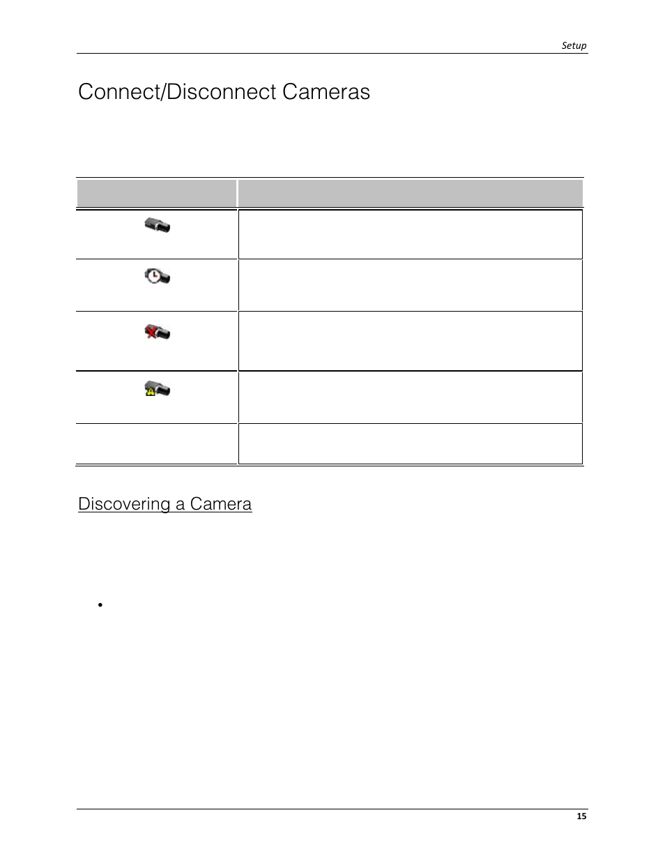 Connect/disconnect cameras, Discovering a camera | Avigilon ACC Enterprise Client Version 4.12 User Manual | Page 23 / 214