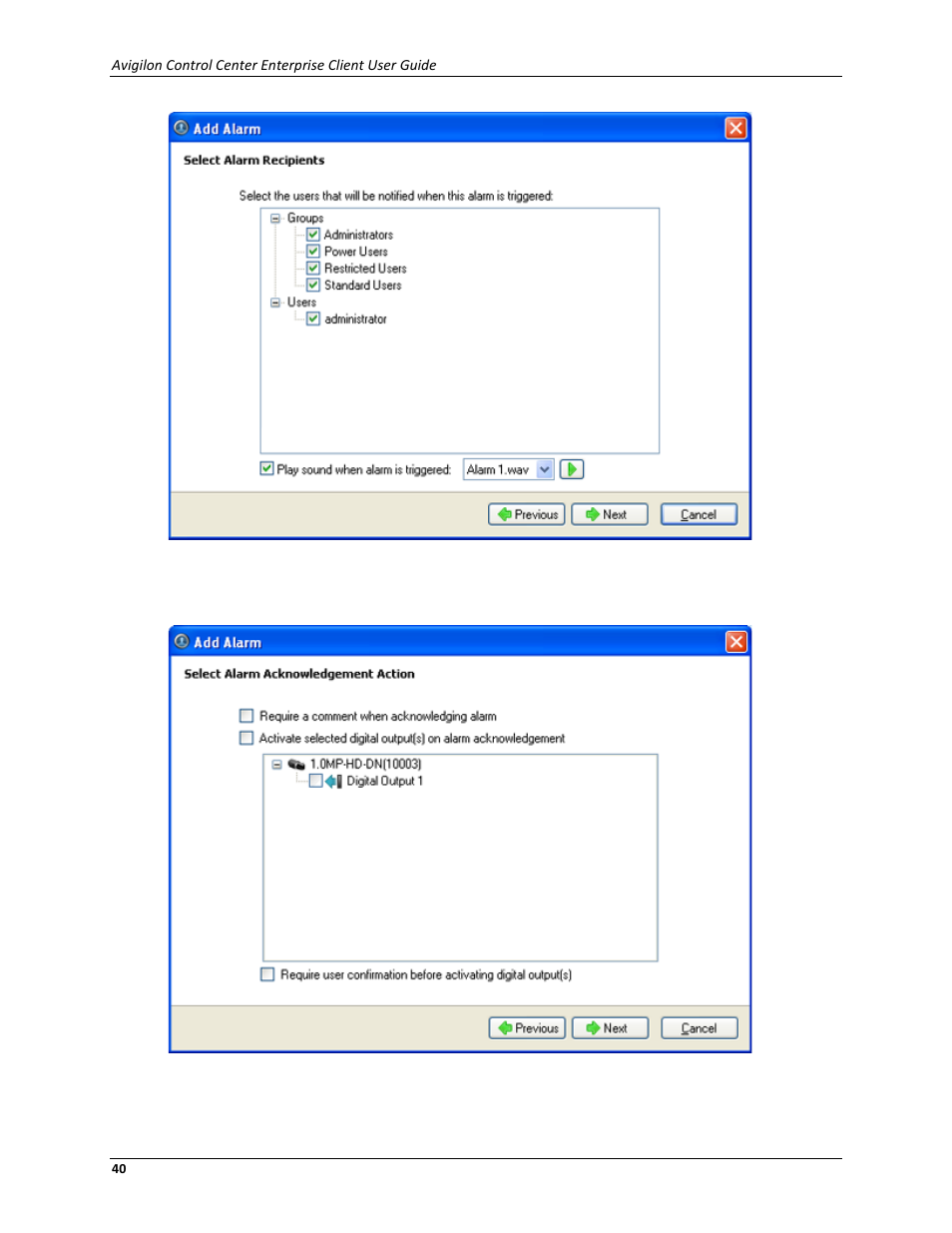 Avigilon ACC Enterprise Client Version 4.12 User Manual | Page 48 / 214