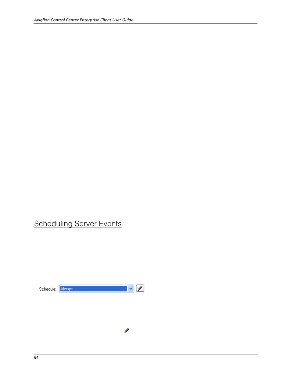 Deleting a license plate from the watch list, Exporting a watch list, Importing a watch list | Scheduling server events, Scheduling server, Events | Avigilon ACC Enterprise Client Version 4.12 User Manual | Page 72 / 214