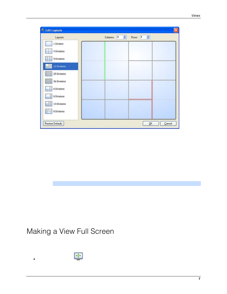 Making a view full screen | Avigilon ACC Player Version 4.12 User Manual | Page 11 / 49