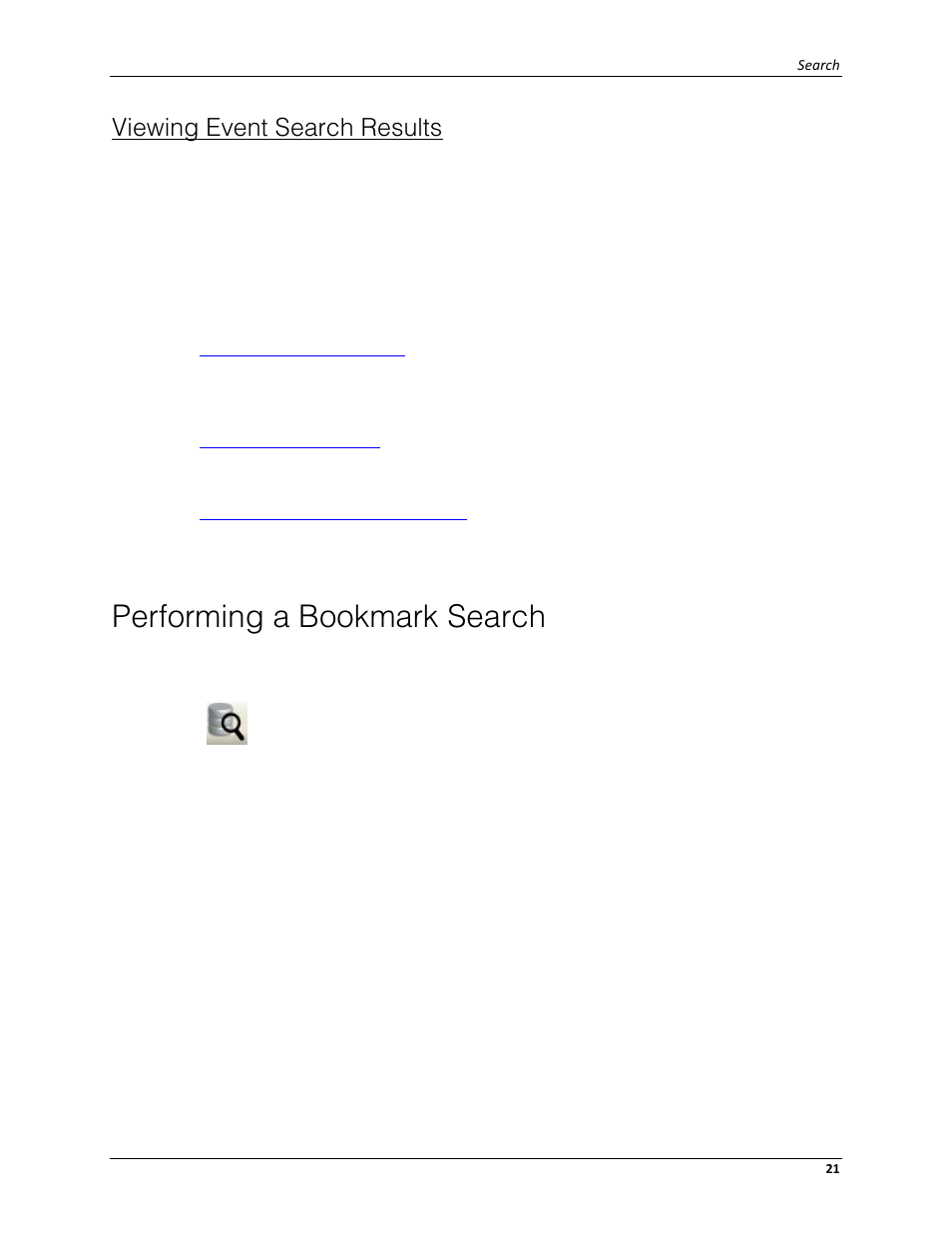 Viewing event search results, Performing a bookmark search | Avigilon ACC Player Version 4.12 User Manual | Page 25 / 49