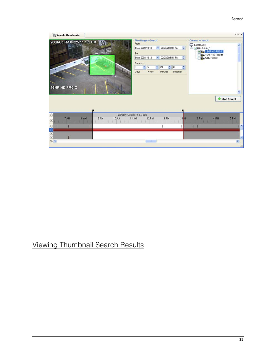 Viewing thumbnail search results | Avigilon ACC Player Version 4.12 User Manual | Page 29 / 49