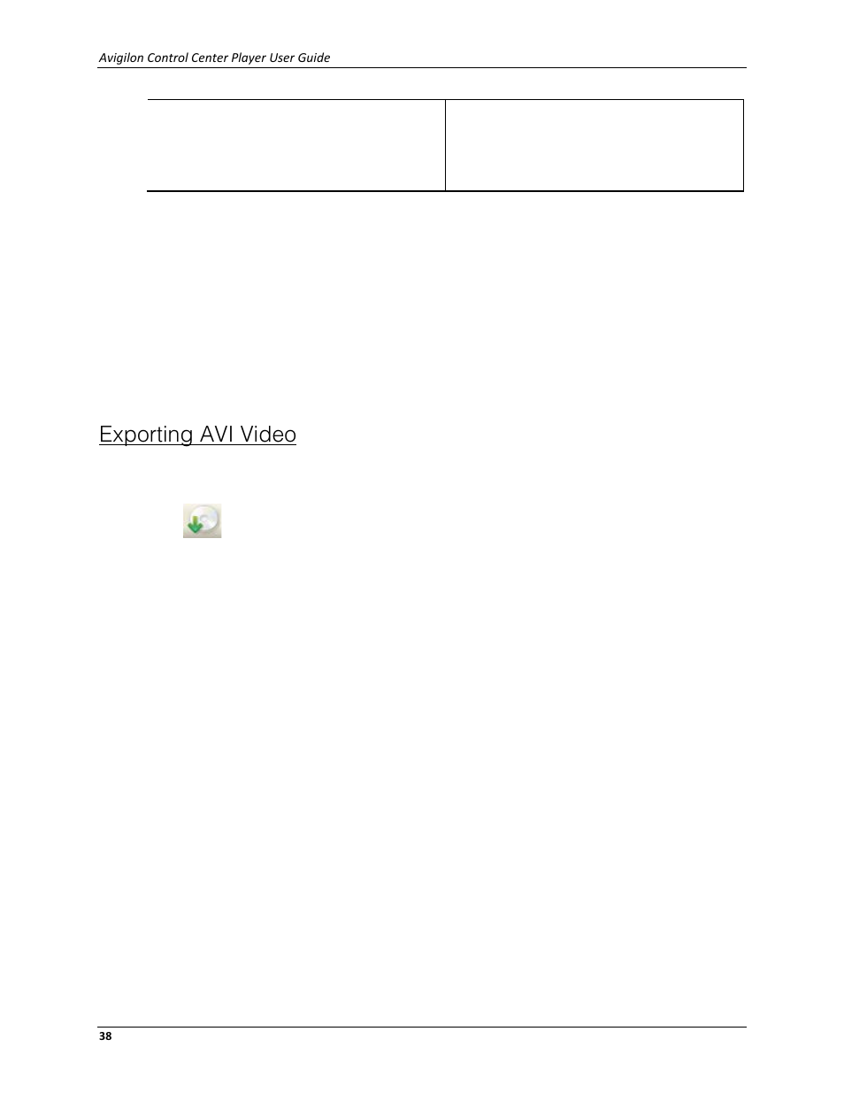 Exporting avi video | Avigilon ACC Player Version 4.12 User Manual | Page 42 / 49
