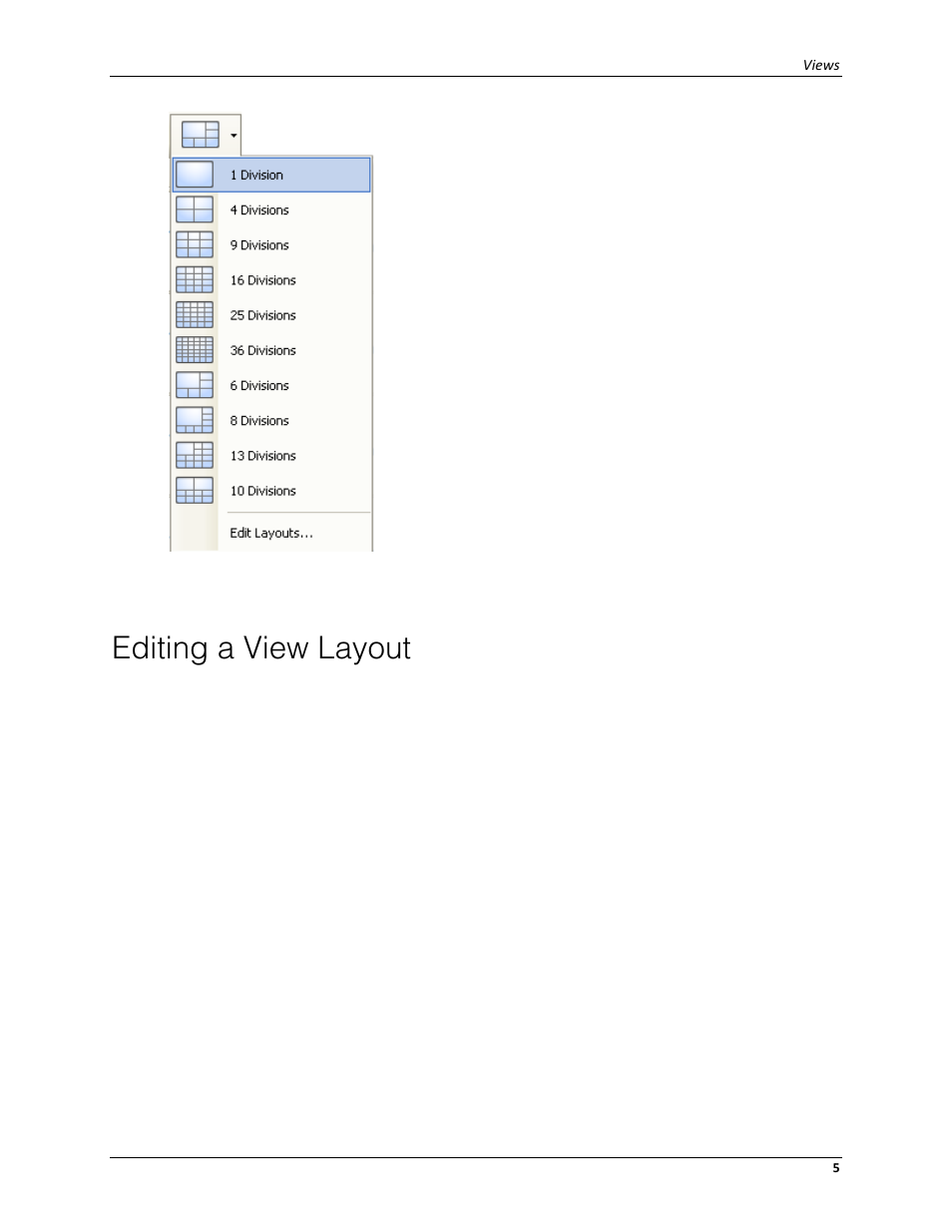 Editing a view layout | Avigilon ACC Player Version 4.12 User Manual | Page 9 / 49