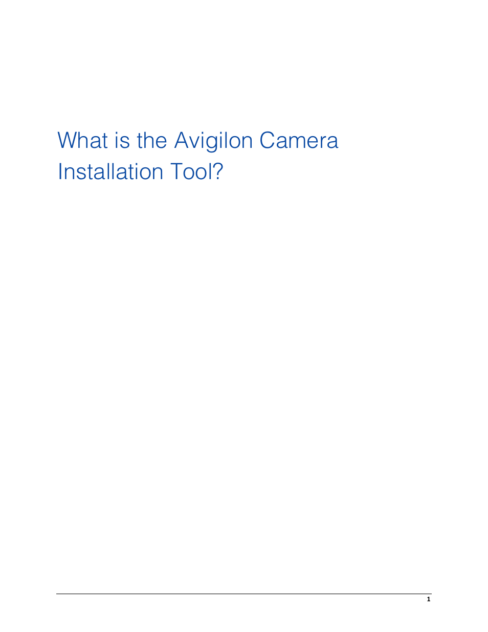 What is the avigilon camera installation tool | Avigilon ACC Camera Installation Tool Version 4.12 User Manual | Page 5 / 16