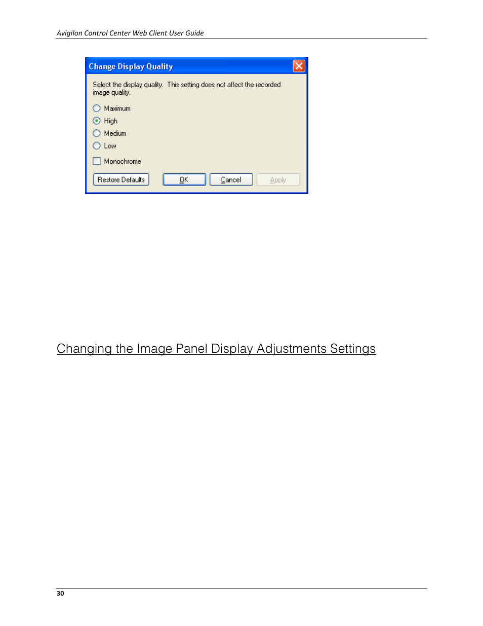 Avigilon ACC Enterprise Web Client Version 4.12 User Manual | Page 36 / 70