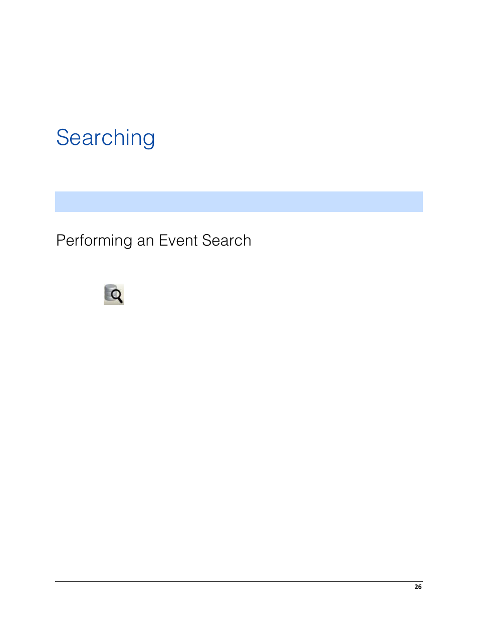 Searching, Performing an event search | Avigilon ACC Core Web Client Version 4.12 User Manual | Page 30 / 49