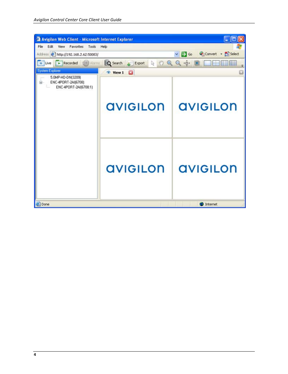 Avigilon ACC Core Web Client Version 4.12 User Manual | Page 8 / 49