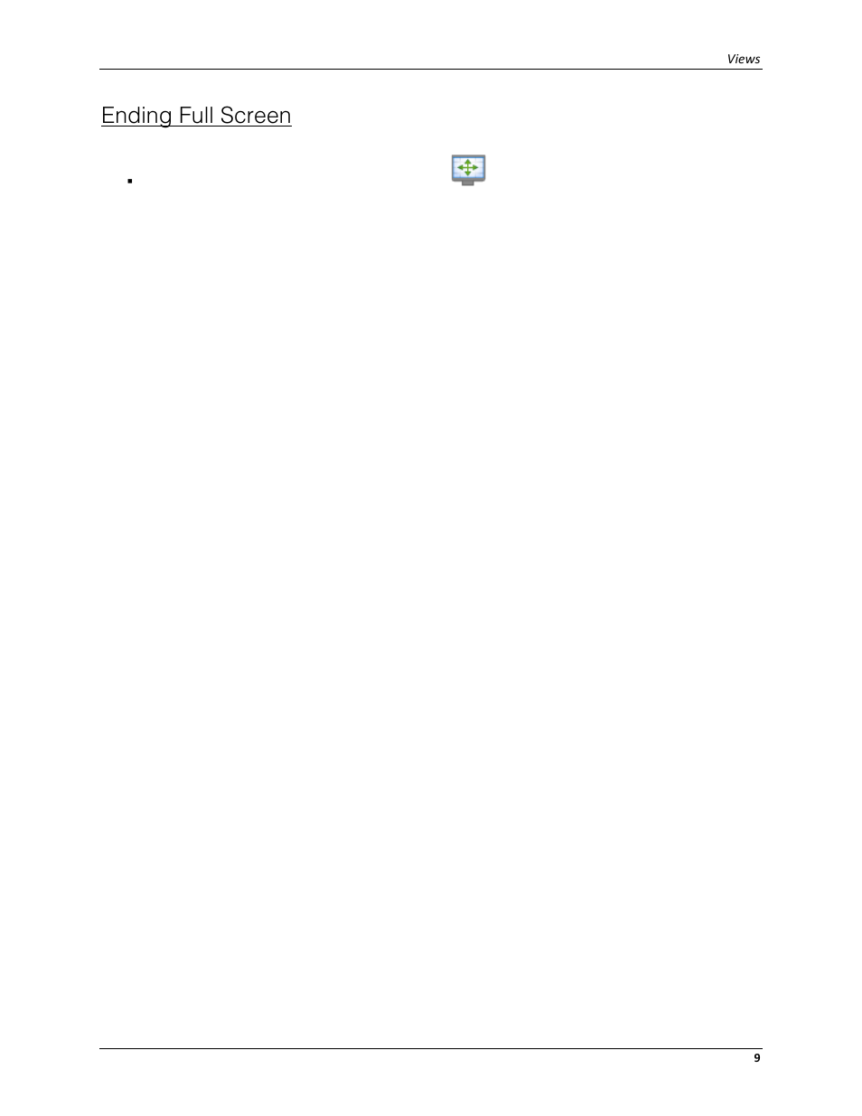 Ending full screen | Avigilon ACC Standard Web Client Version 4.12 User Manual | Page 13 / 57