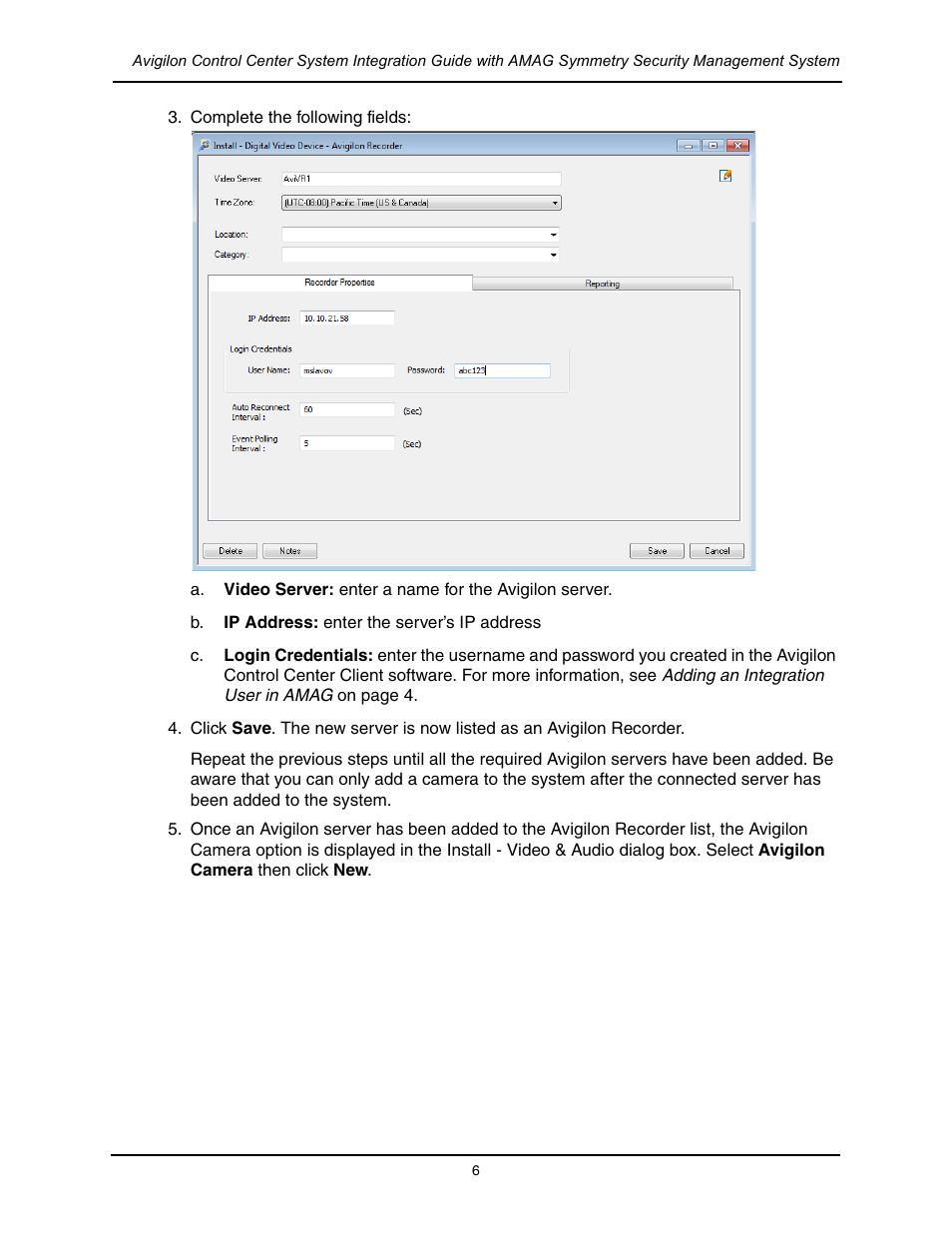 Avigilon AMAG Symmetry Integration User Manual | Page 9 / 16