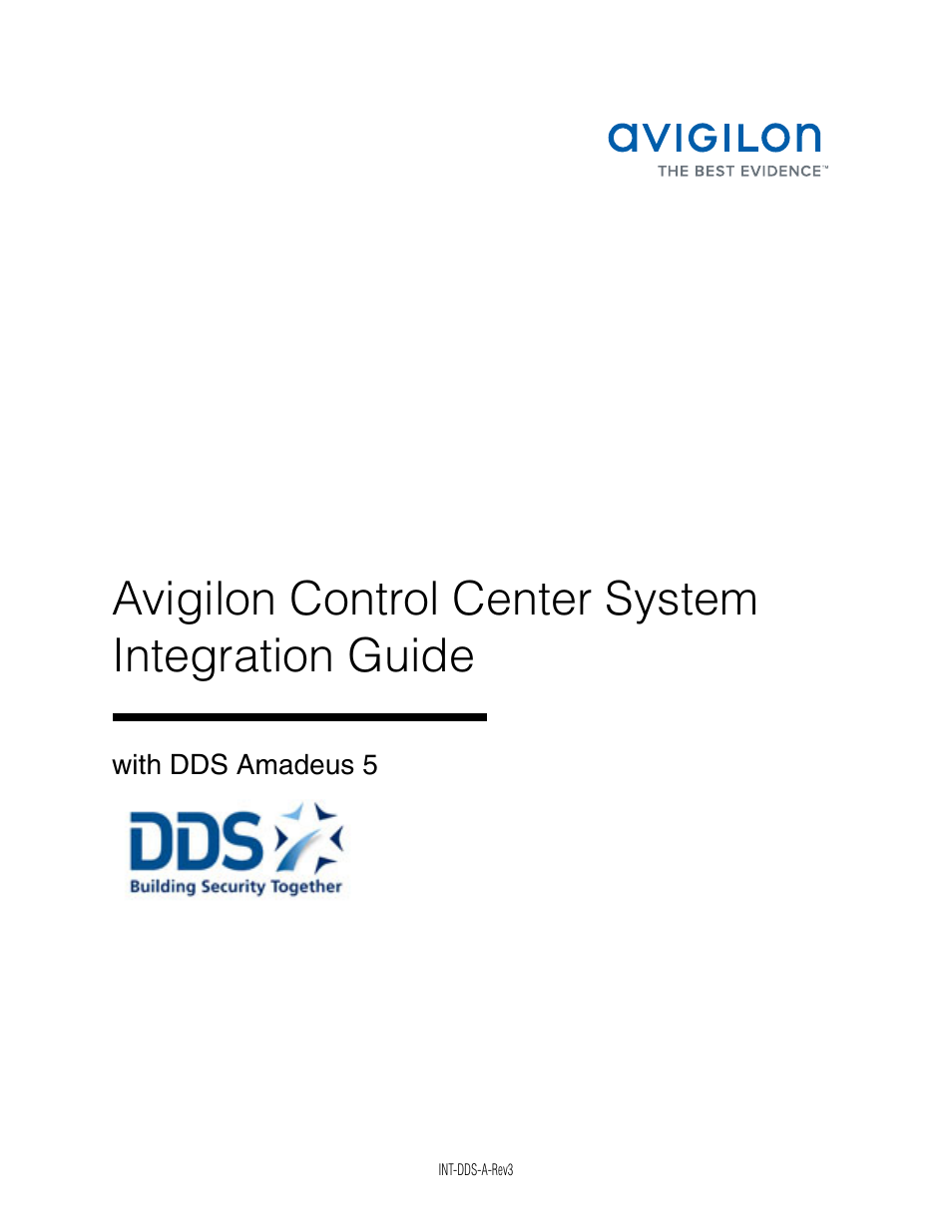 Avigilon DDS Amadeus 5 Integration User Manual | 10 pages