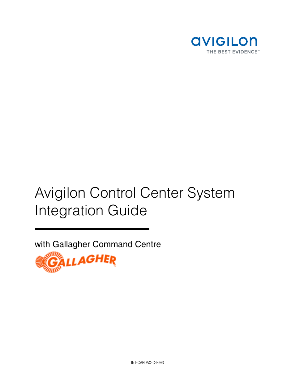Avigilon Gallagher Command Center Integration User Manual | 19 pages