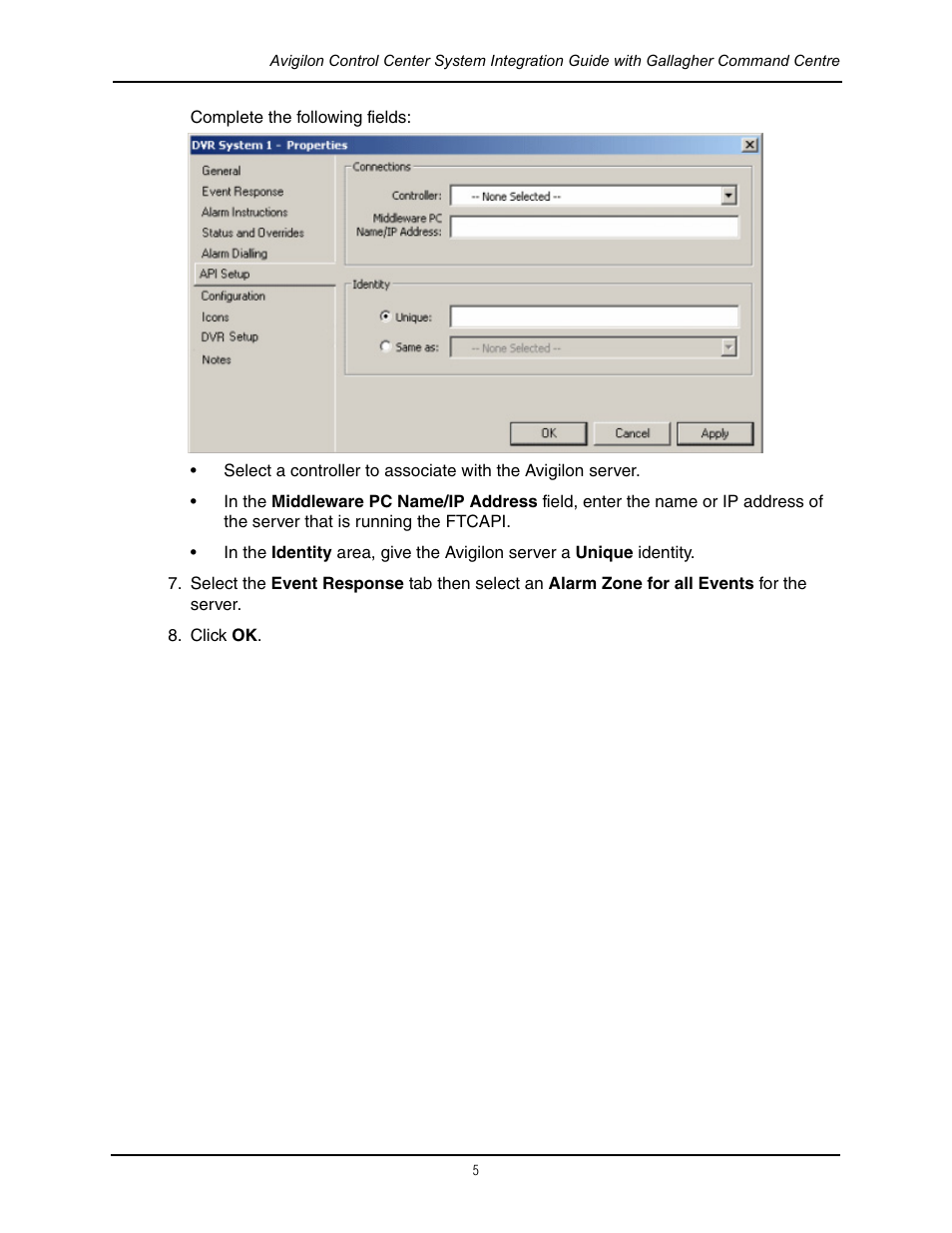 Avigilon Gallagher Command Center Integration User Manual | Page 8 / 19