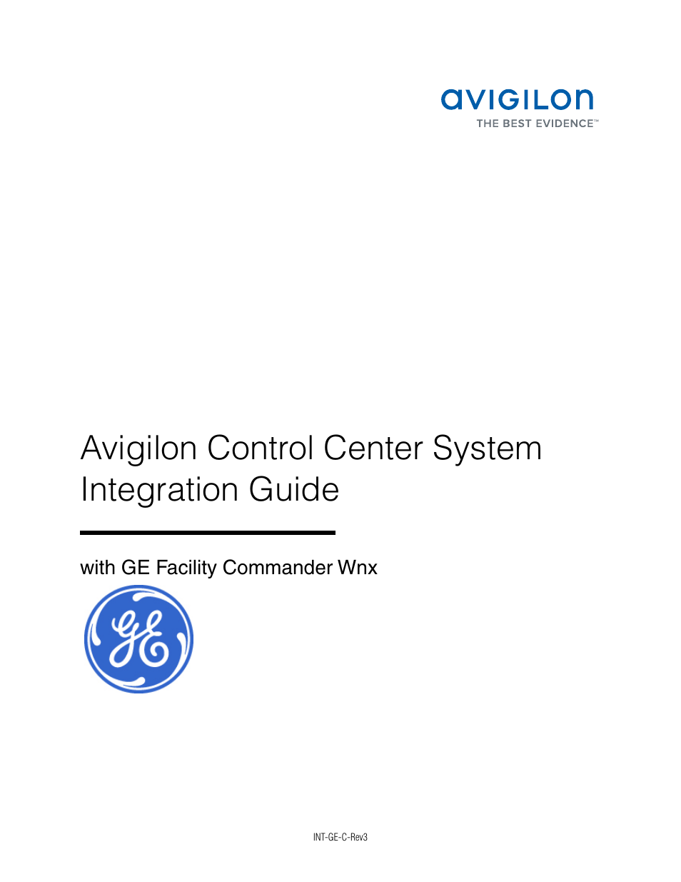 Avigilon GE Facility Commander Wnx Integration User Manual | 13 pages