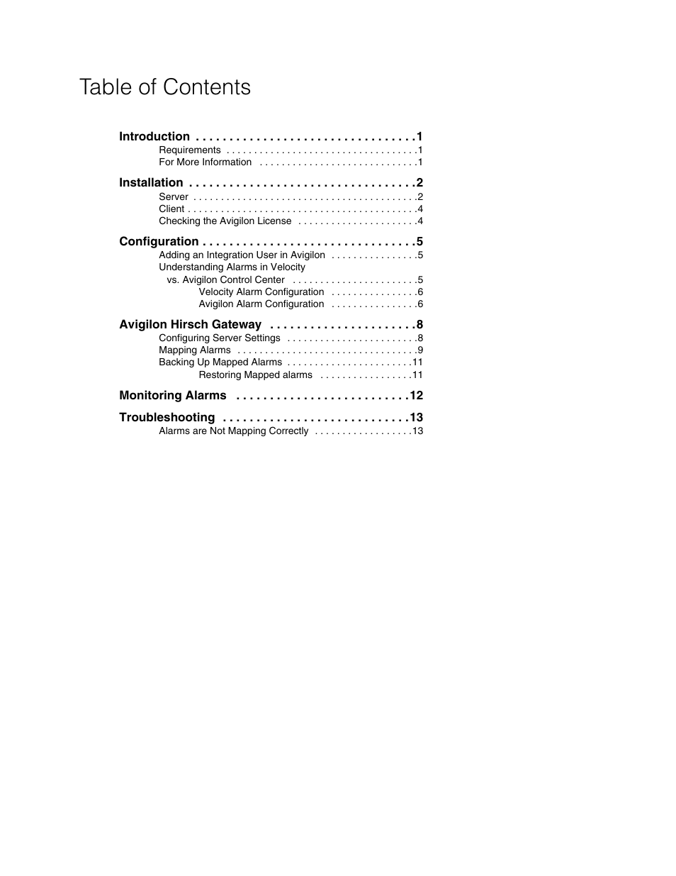 Avigilon Hirsch Velocity Integration User Manual | Page 3 / 16