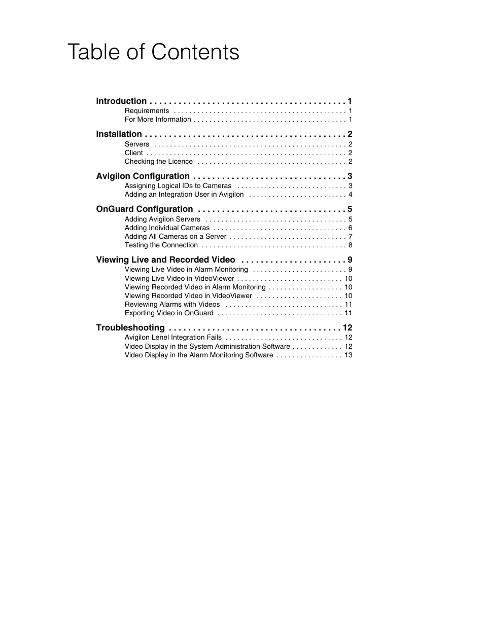 Avigilon Lenel On Guard Integration User Manual | Page 3 / 16