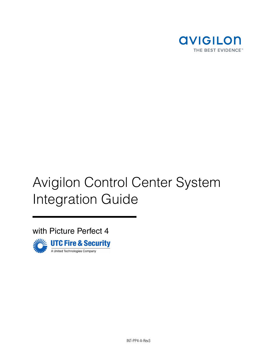 Avigilon Picture Perfect 4 Integration User Manual | 13 pages