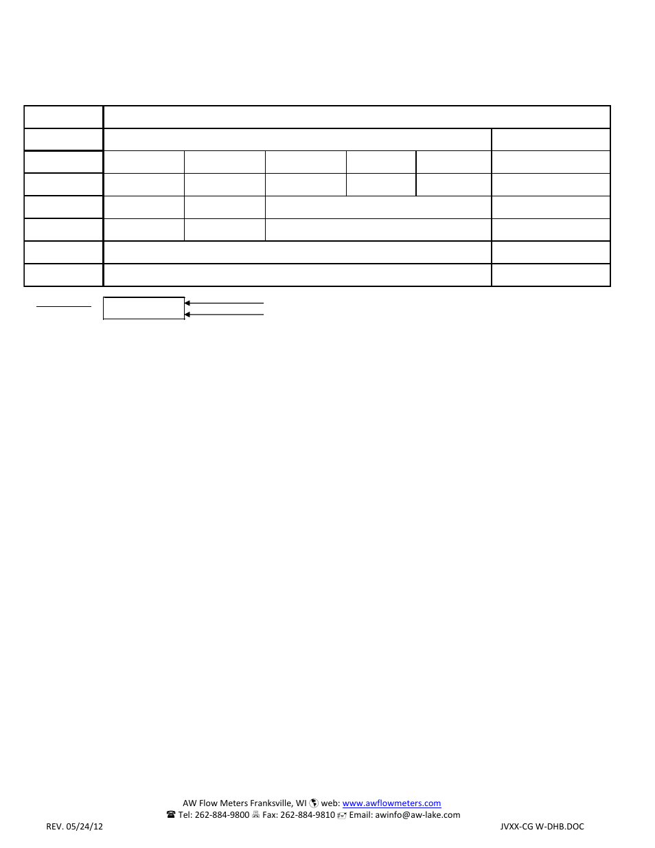 AW Gear Meters JV-CG Series User Manual | Page 2 / 2