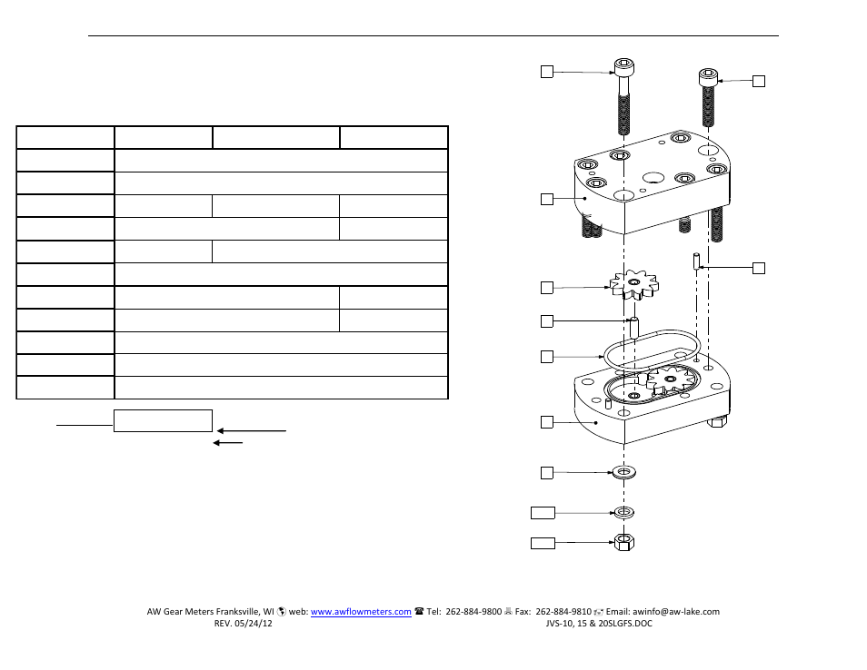 AW Gear Meters JVS-20SLGFS User Manual | Page 2 / 2