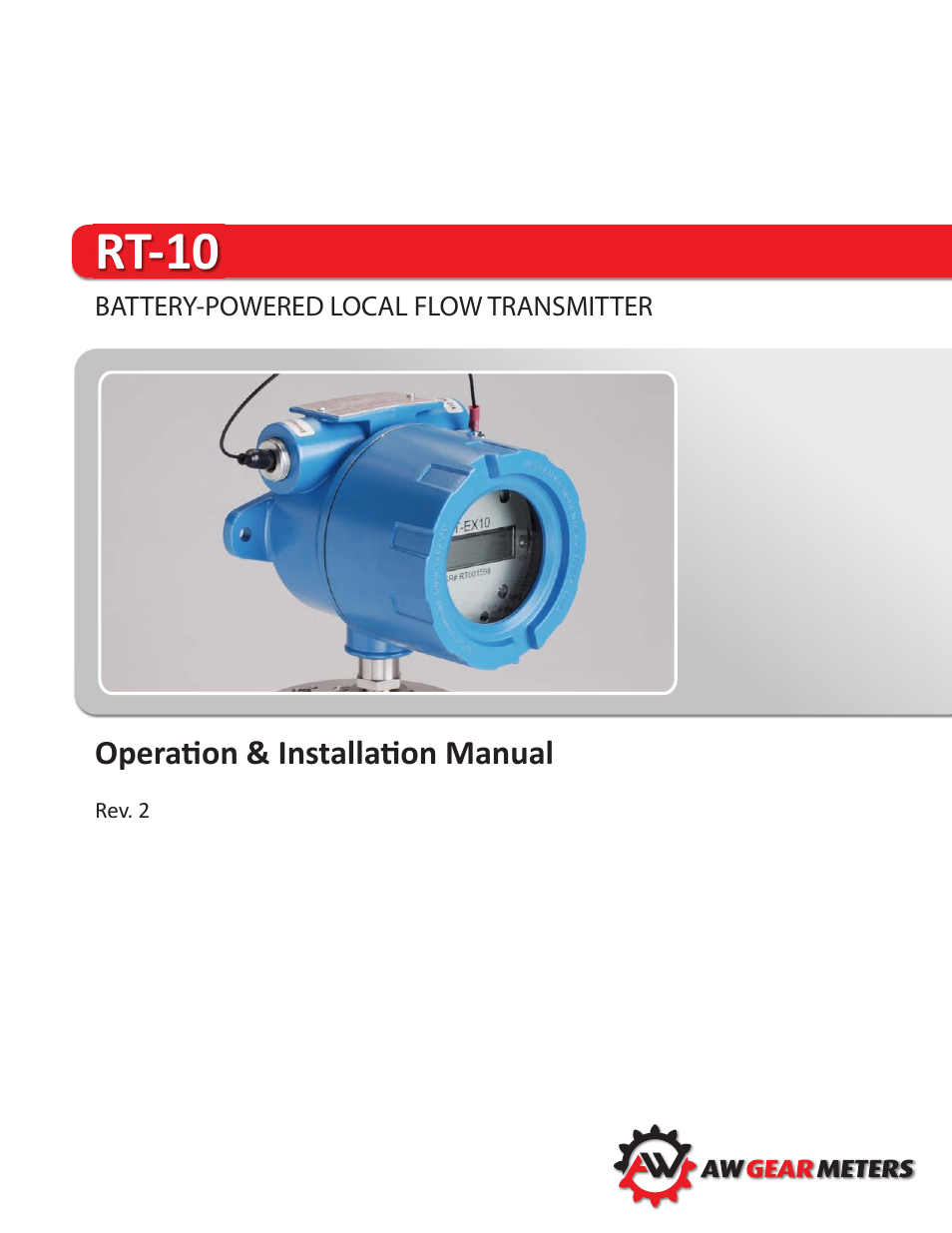 AW Gear Meters RT-10 User Manual | 24 pages