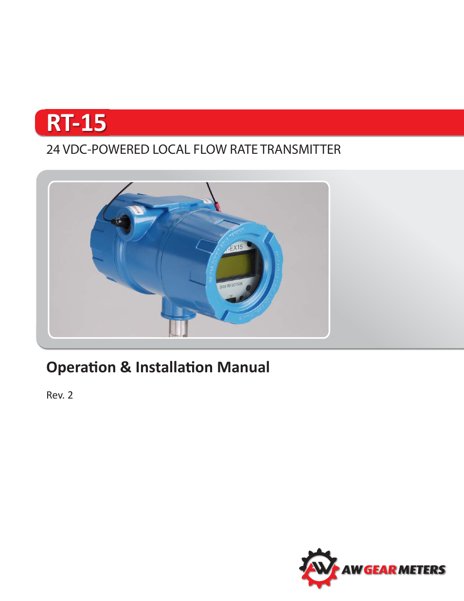 AW Gear Meters RT-15 User Manual | 32 pages