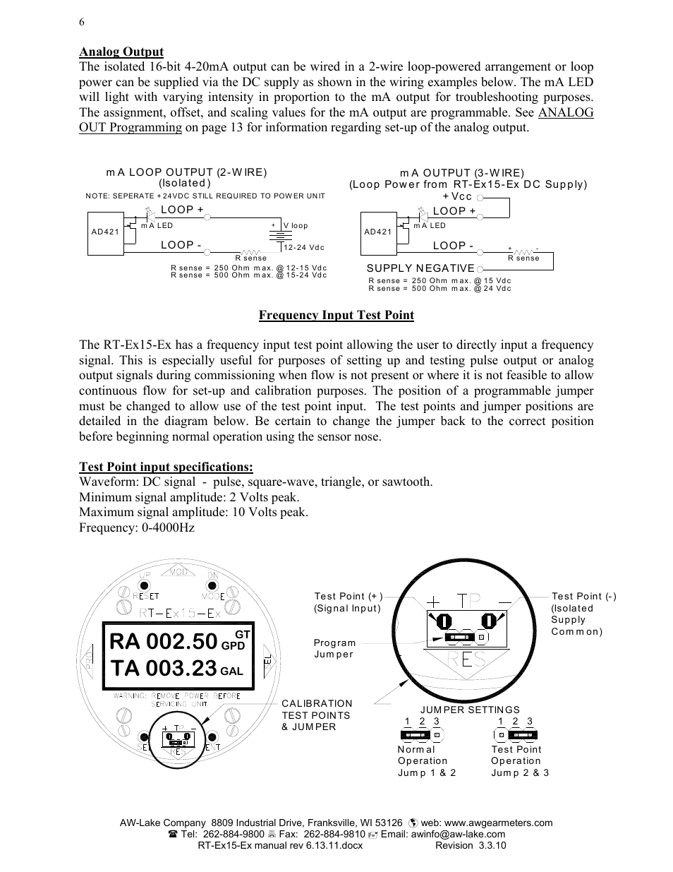 AW Gear Meters RT-Ex15-Ex User Manual | Page 6 / 20