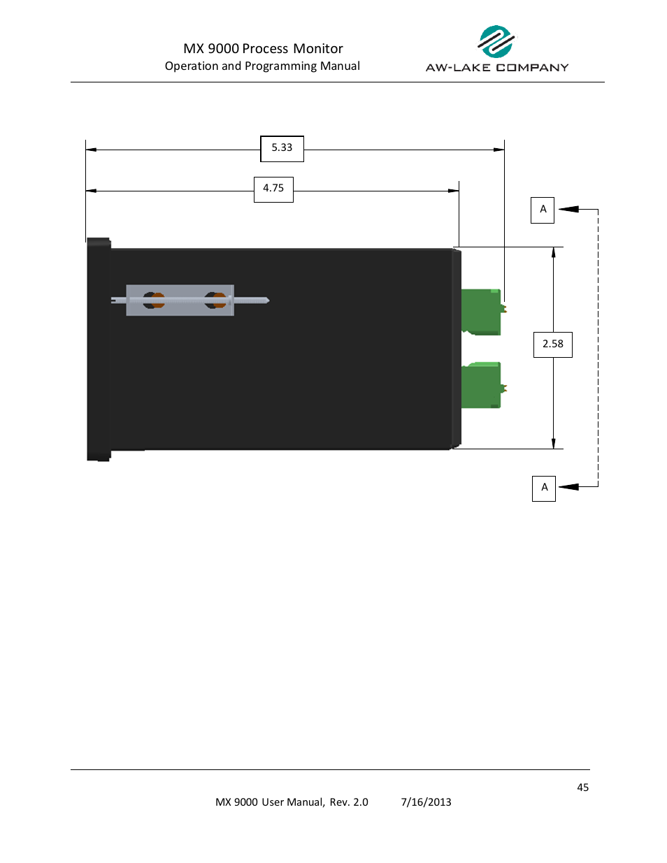 Mx 9000 process monitor | AW Gear Meters MX 9000 User Manual | Page 46 / 52