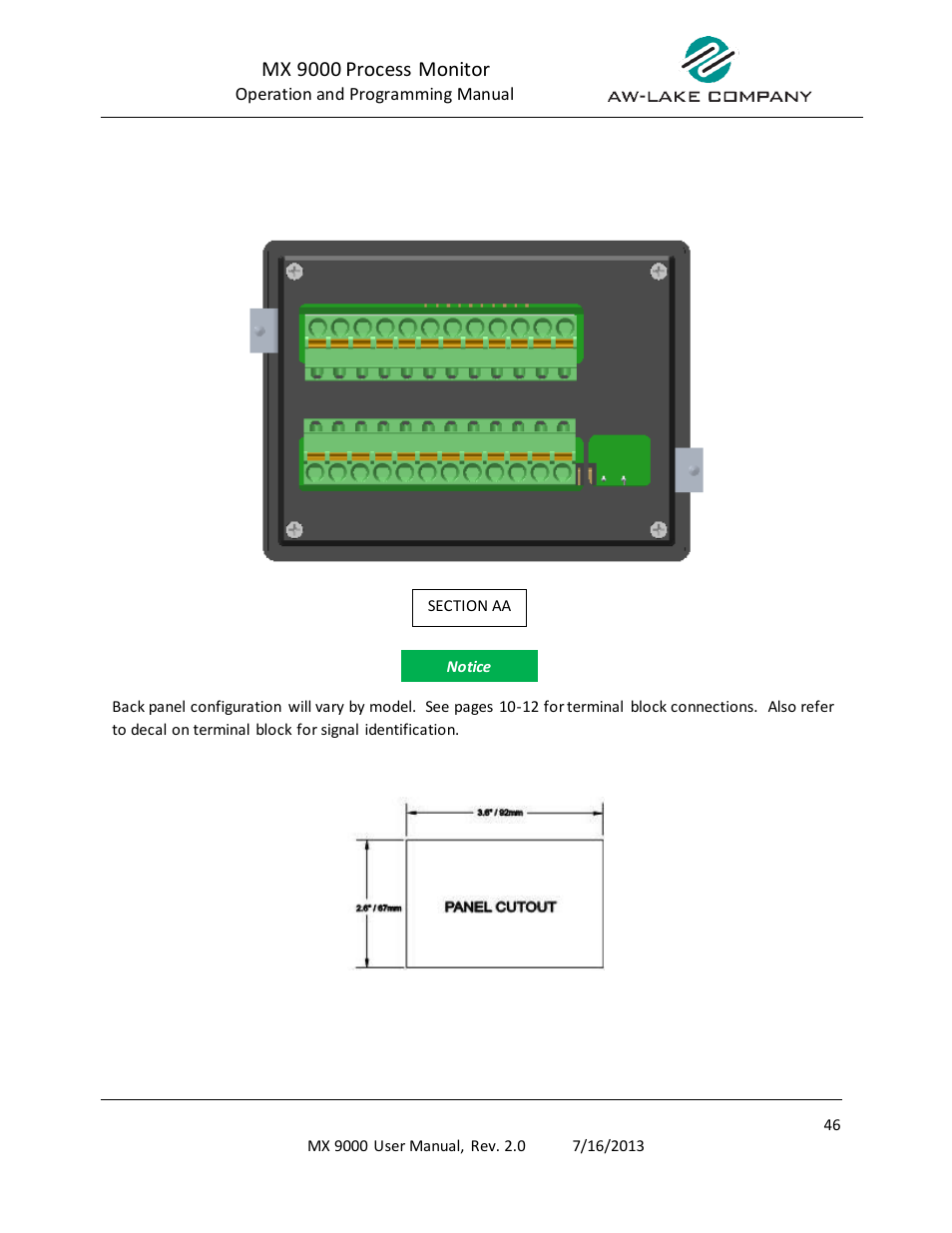 Mx 9000 process monitor | AW Gear Meters MX 9000 User Manual | Page 47 / 52