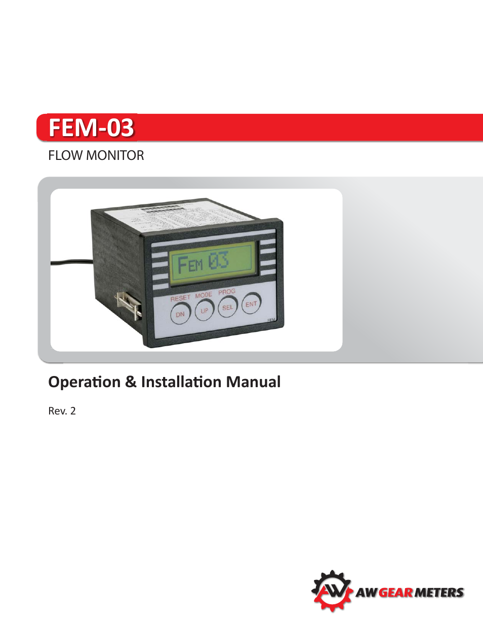 AW Gear Meters FEM-03 User Manual | 44 pages