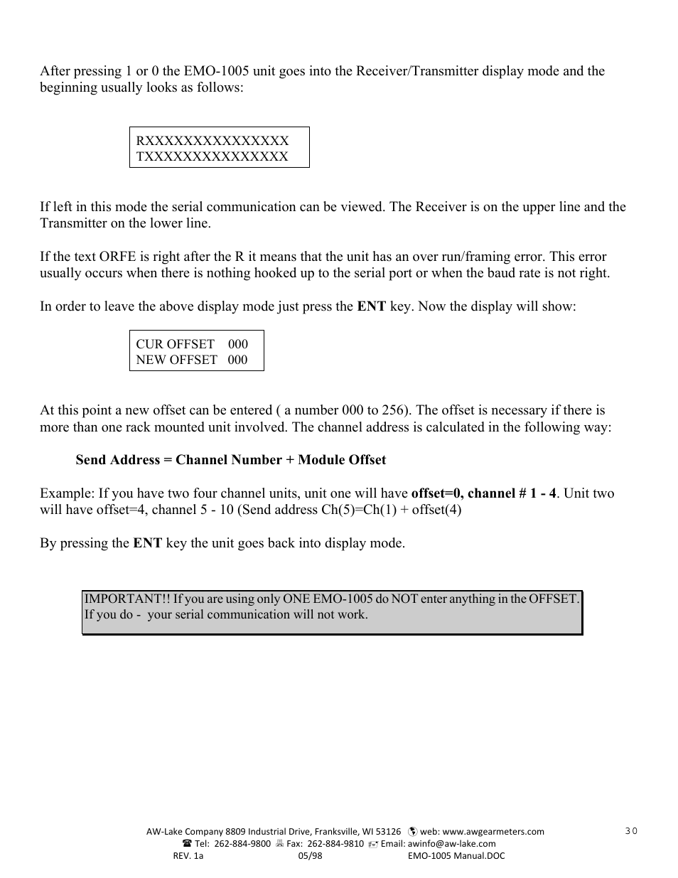 AW Gear Meters EMO-1005 User Manual | Page 31 / 55