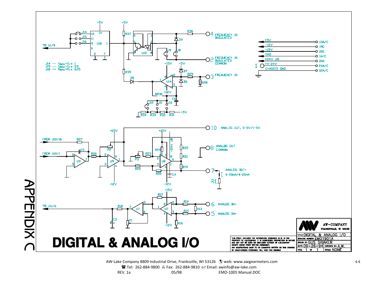 AW Gear Meters EMO-1005 User Manual | Page 45 / 55